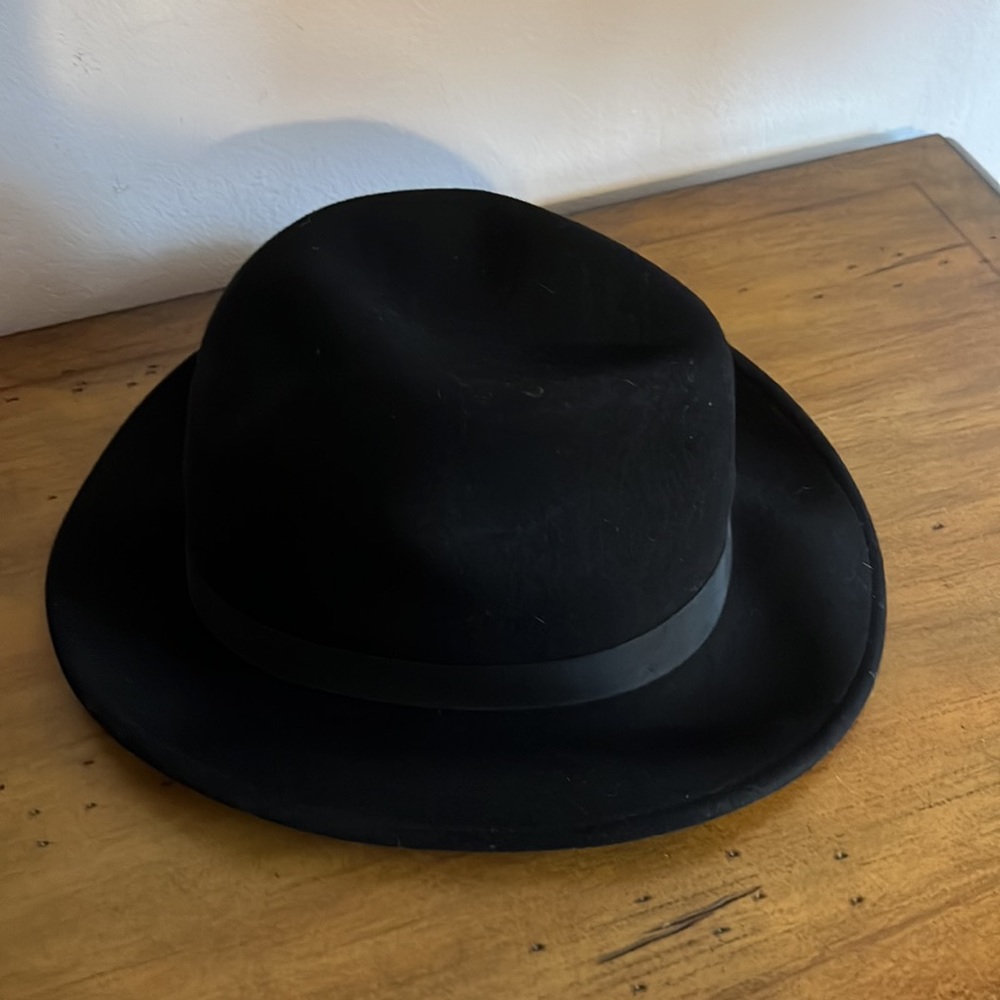 Pendleton Black Wool Fedora Hat With Feather Acce… - image 3